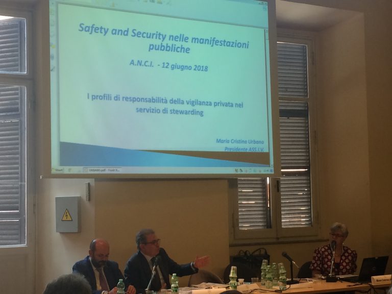 ANCI – Convegno “Safety & Security nelle manifestazioni pubbliche”- 12 Giugno 2018