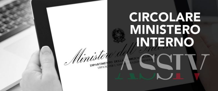 COMUNICAZIONE AGLI ASSOCIATI – Circolare Ministero Interno del 9 Ottobre 2018 –