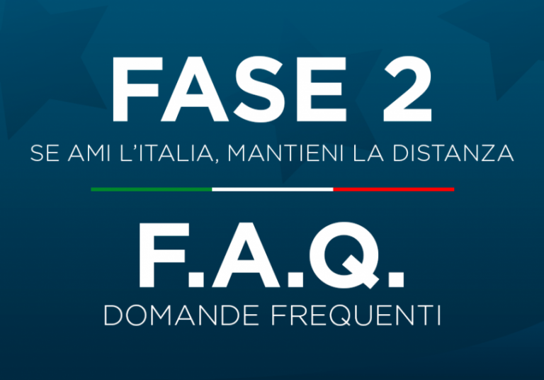 Presidenza dei Consiglio dei Ministri: “Fase 2” – Domande frequenti sulle misure adottate dal Governo