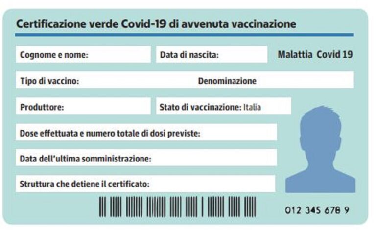 Ministero della Salute: certificazioni verdi Covid-19
