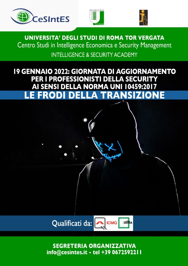 Cesintes – “Le frodi della transizione” – 19 gennaio 2022