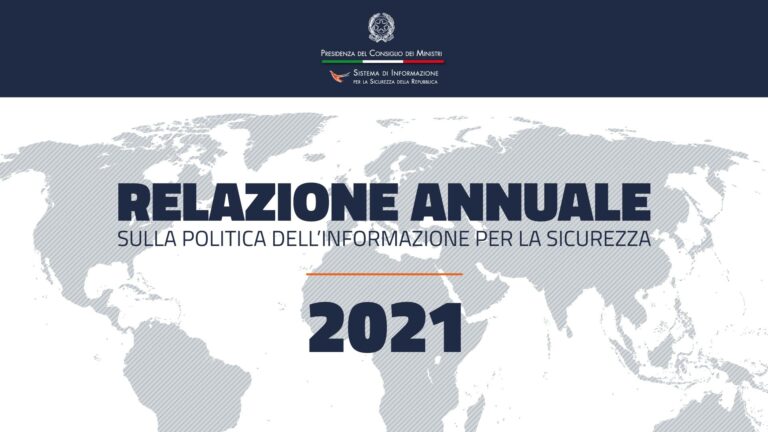 Relazione 2021 sulla politica dell’informazione per la sicurezza