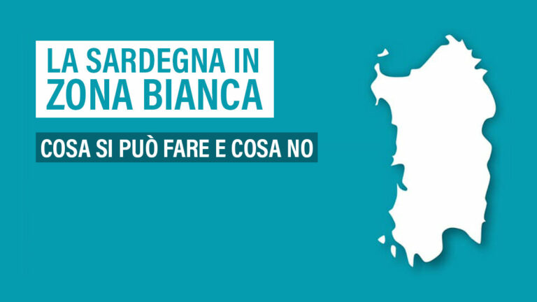 Ministero della Salute: Sardegna in zona bianca