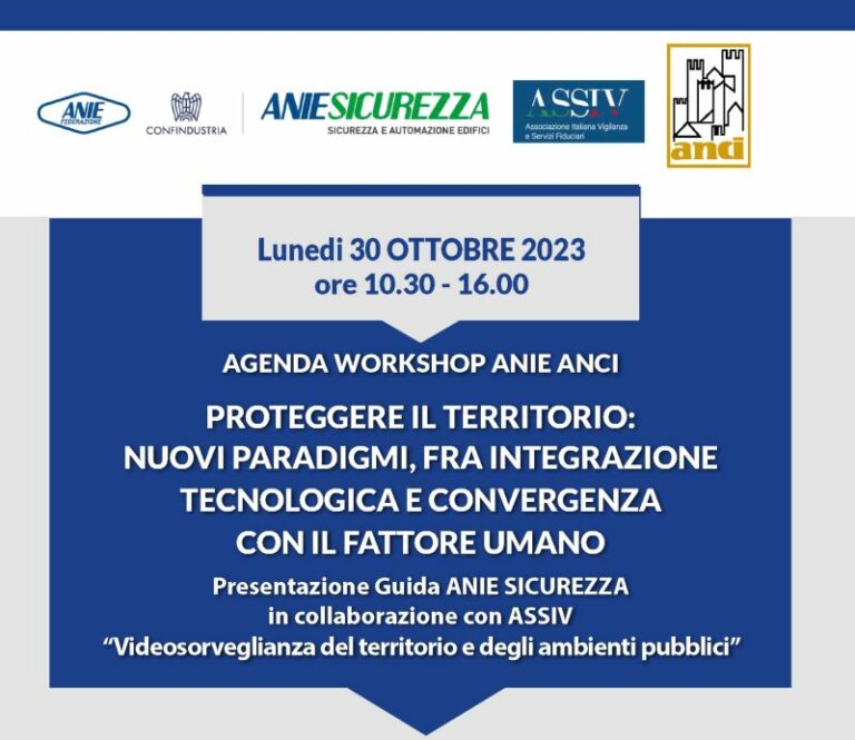 Workshop di presentazione “Guida Videosorveglianza del territorio e degli ambienti pubblici”