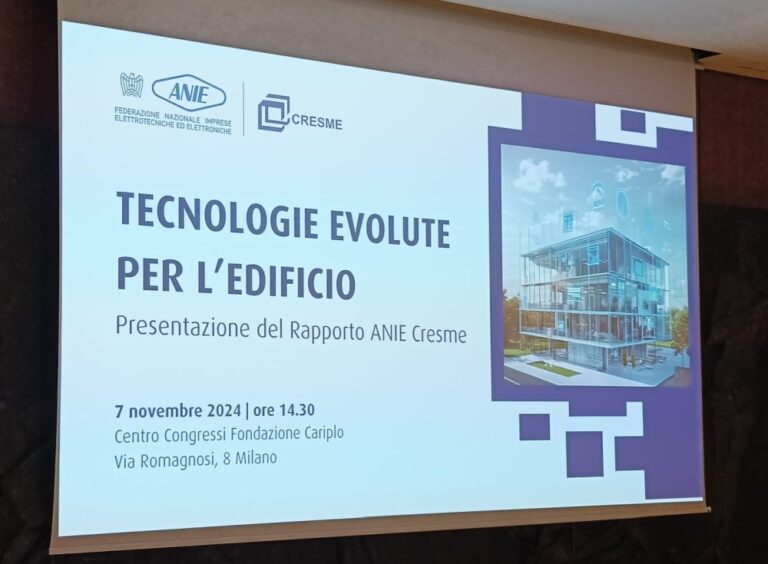 Rapporto ANIE-Cresme: qualità, ambiente, minori costi, ecco l’impatto delle tecnologie nell’edilizia