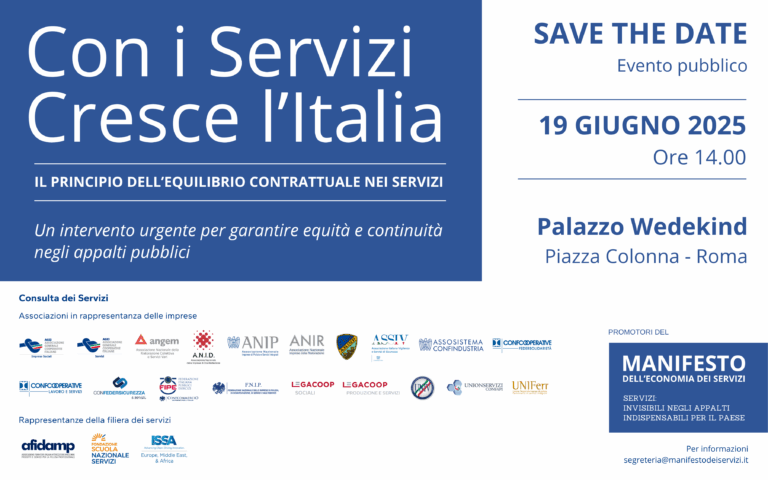 Manifesto dell’Economia dei Servizi: Con i Servizi cresce l’Italia – 19 Giugno 2025