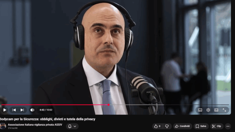 🎙 I Podcast di ASSIV: bodycam e vigilanza privata tra norme, privacy e nuove tecnologie
