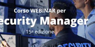 Corso Webinar per Security Manager