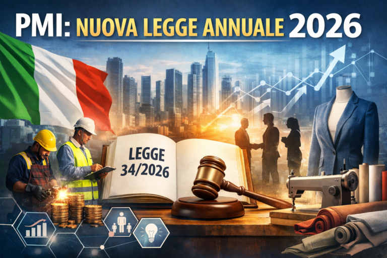 PMI: pubblicata la nuova Legge annuale 2026