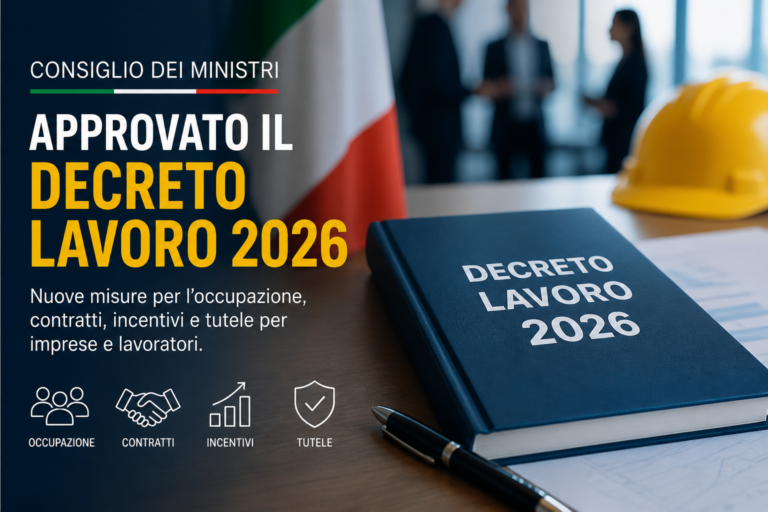 Consiglio dei Ministri: approvato il decreto Lavoro 2026