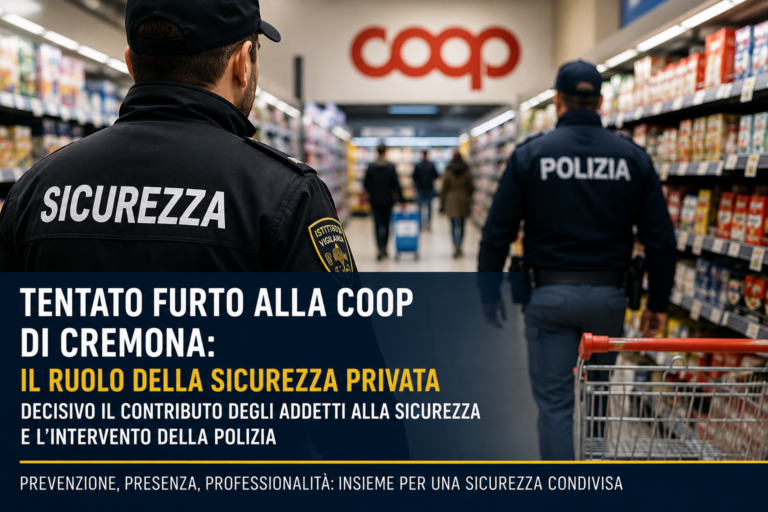 Tentato furto in un supermercato di Cremona: decisivo il contributo degli addetti alla sicurezza