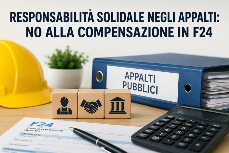 Responsabilità solidale negli appalti: no alla compensazione in F24
