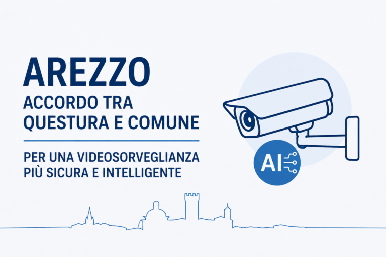 Accordo attuativo del patto per la sicurezza urbana finalizzato alla gestione integrata del sistema comunale di videosorveglianza, firmato il protocollo tra Questura e Comune di Arezzo