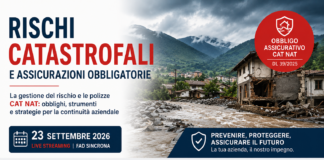 ICMQ: Corso Rischi Catastrofali e Assicurazioni Obbligatorie (Cat Nat): Normativa, pianificazione e valutazione del rischio – 23 Settembre 2026 ore 09:00 – 18:00
