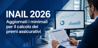 INAIL: aggiornati i minimali di retribuzione imponibile per il 2026