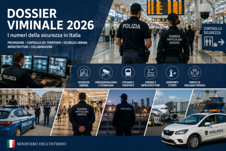 Dossier Viminale 2026: reati in calo, cresce il presidio della sicurezza urbana e delle infrastrutture